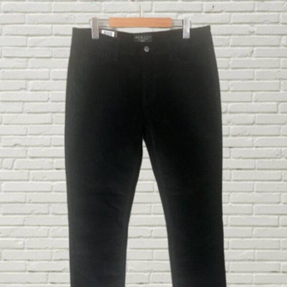 2016 Denim By Parasuco Mid-Rise Straight Corduroy Jeans in Black Size 16 - Picture 3 of 5